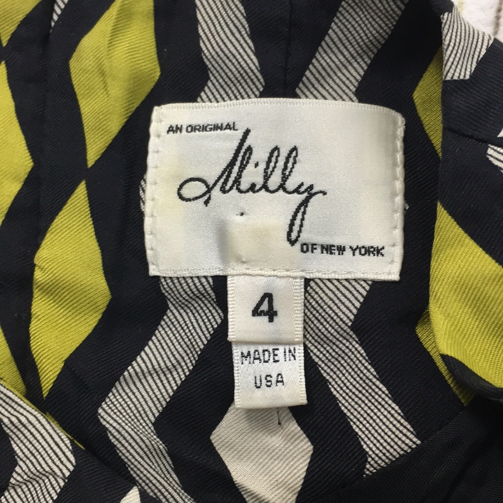 Milly | Silk Chevron Sleeveless Blouse - Picture 5 of 8